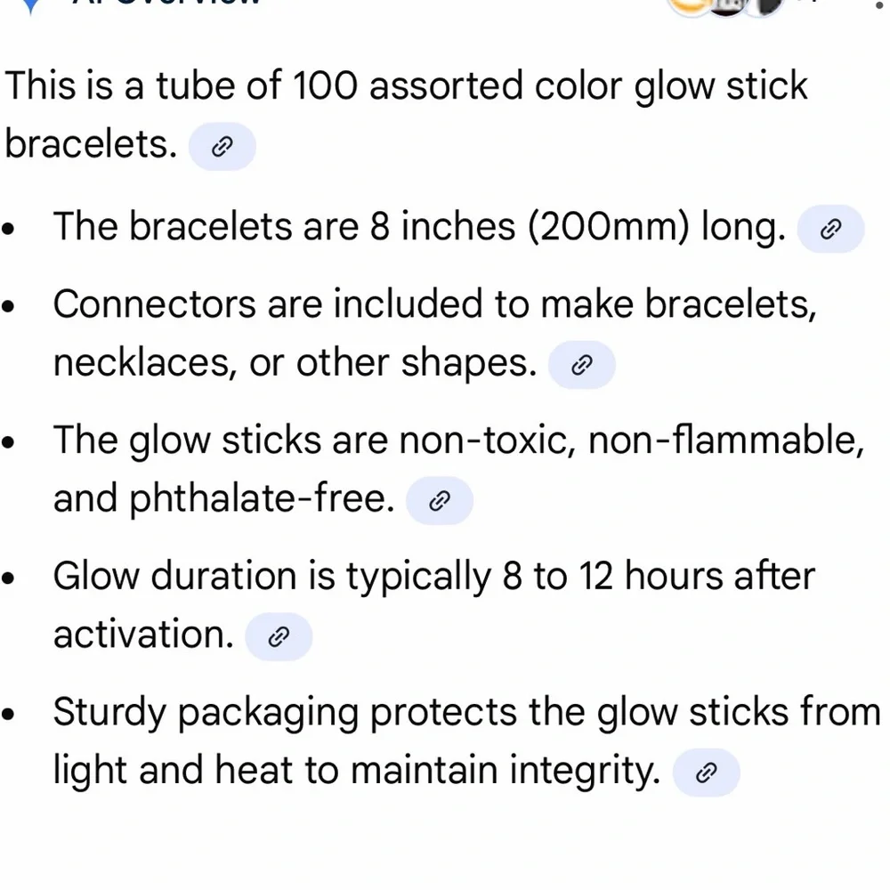 100 Glow Party Neon Bracelet Sticks - Multicolor